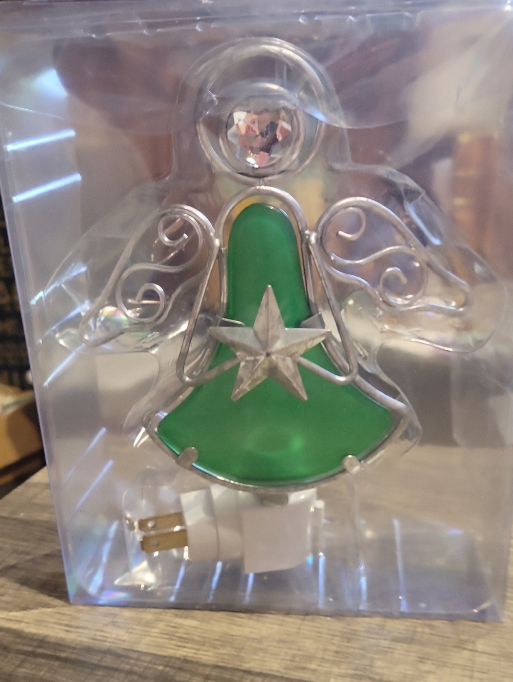 Angel Night Light/ Stained Glass/ New In Pkg.